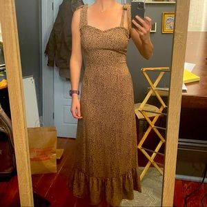 Crescent tie strap dress